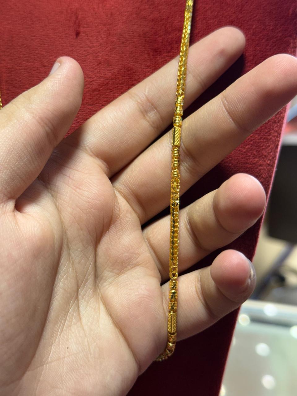 22k Box Style Custom Unique Chain